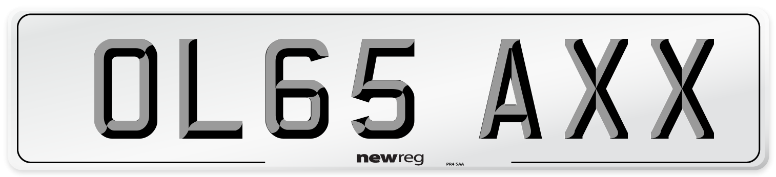 OL65 AXX Number Plate from New Reg